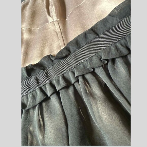 BCBG Max Azria Black & Blush Satin Chiffon Cocktail Dress Sz 8 | Y2K grunge - Picture 6 of 10